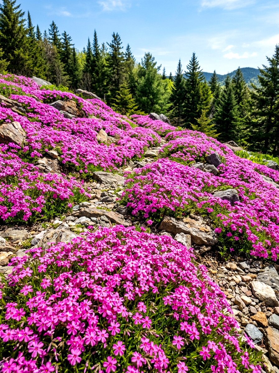 Moss Phlox Groundcover - 30 early spring flower bed ideas