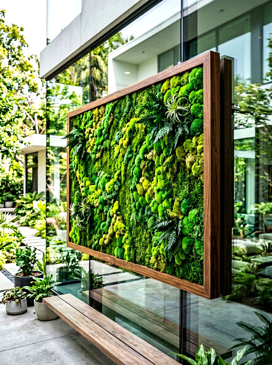 Moss Wall Art - 30 greenhouse corner ideas