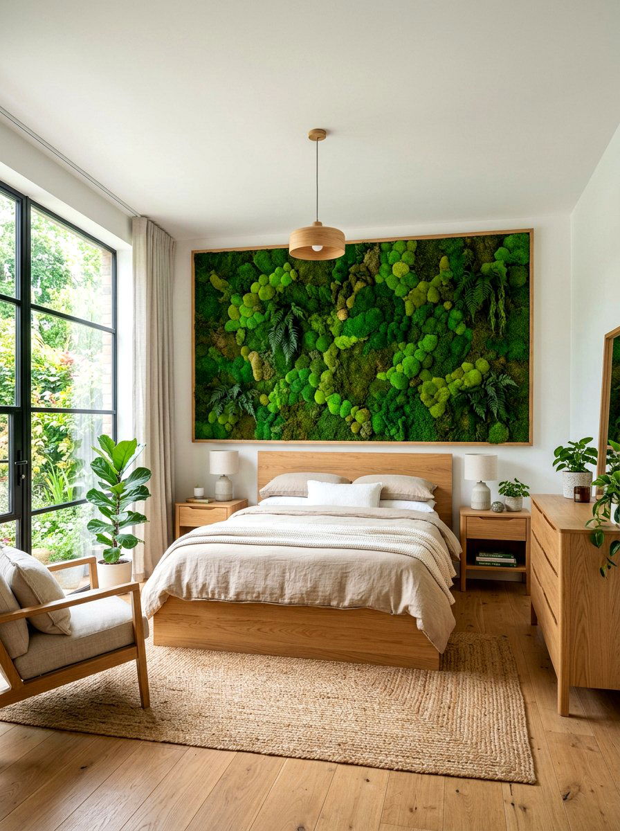 Moss Wall Decor - 30 acoustic bedroom ideas
