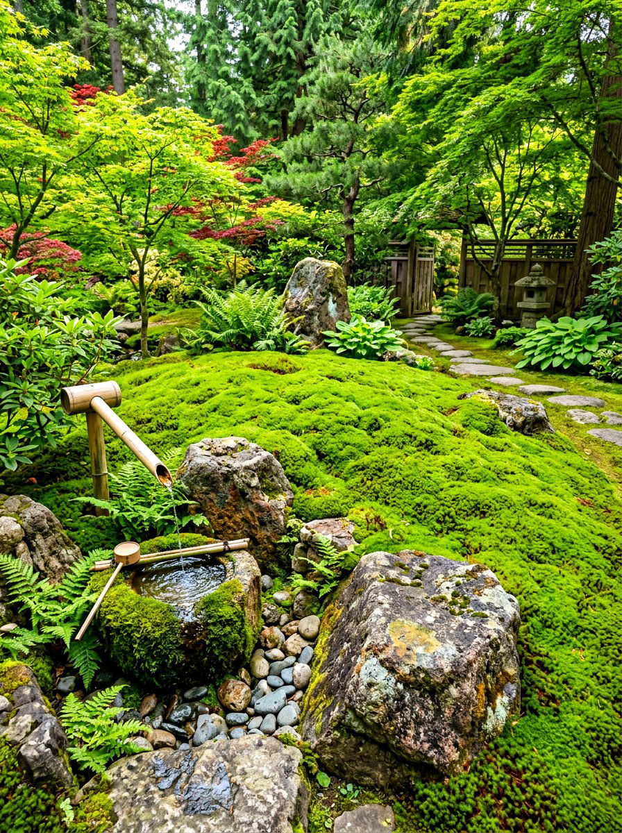 Moss garden landscape - 30 shade garden ideas