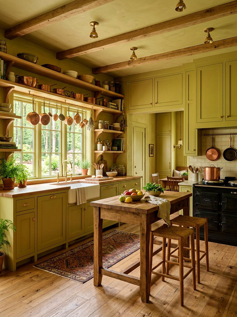 30 Color Drenched Kitchen Ideas for Bold Cabinets and Walls