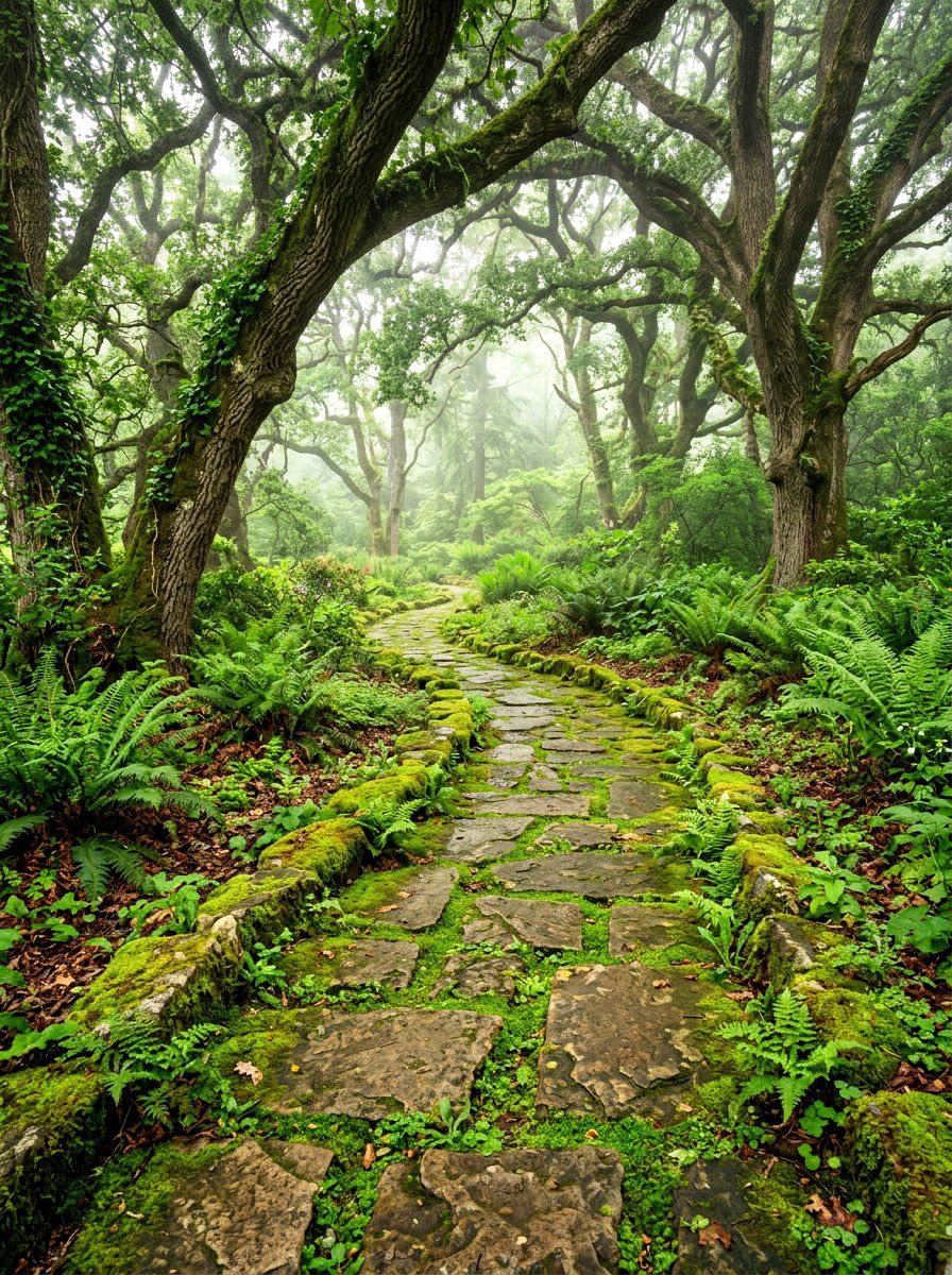 Mossy Stone Garden Trail - 30 path through garden ideas