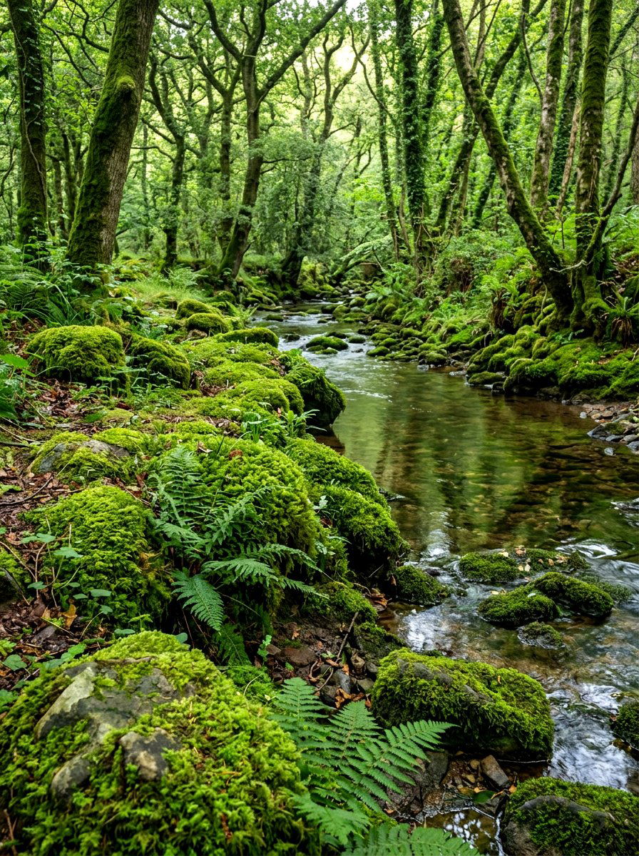 Mossy stream bank - 30 backyard stream ideas