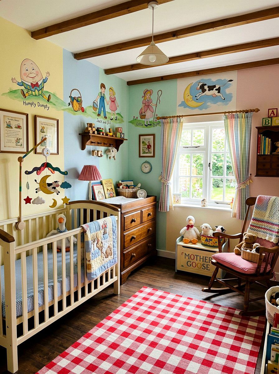 Mother Goose Nursery Rhyme Room - 30 storybook nursery ideas