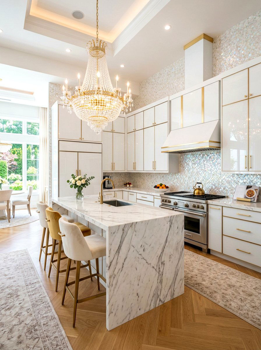 Mother Of Pearl - 30 kitchen backsplash ideas