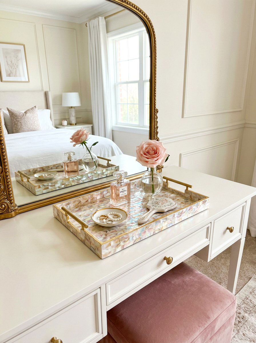 Mother Of Pearl Tray - 30 decorative tray ideas
