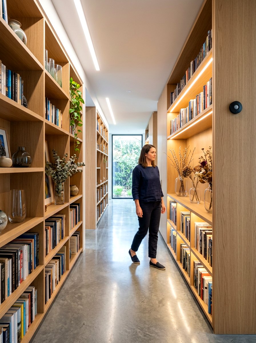 Motion Sensor Cabinet Light - 30 bookshelf lighting ideas