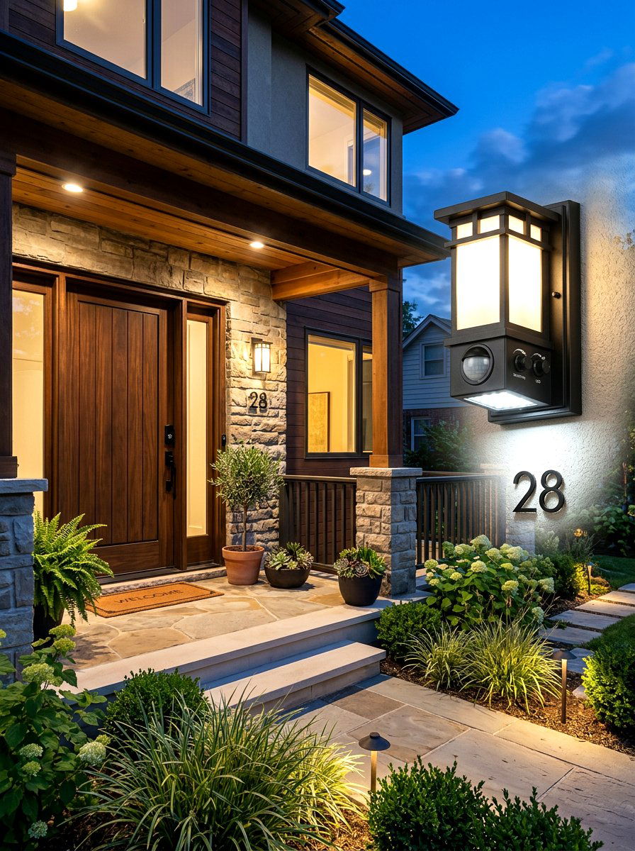 Motion Sensor Light - 30 porch lighting ideas