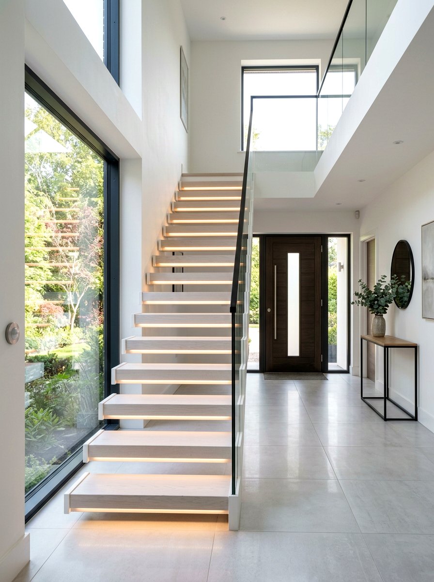 Motion Sensor Stair Light - 30 stair tread lighting ideas