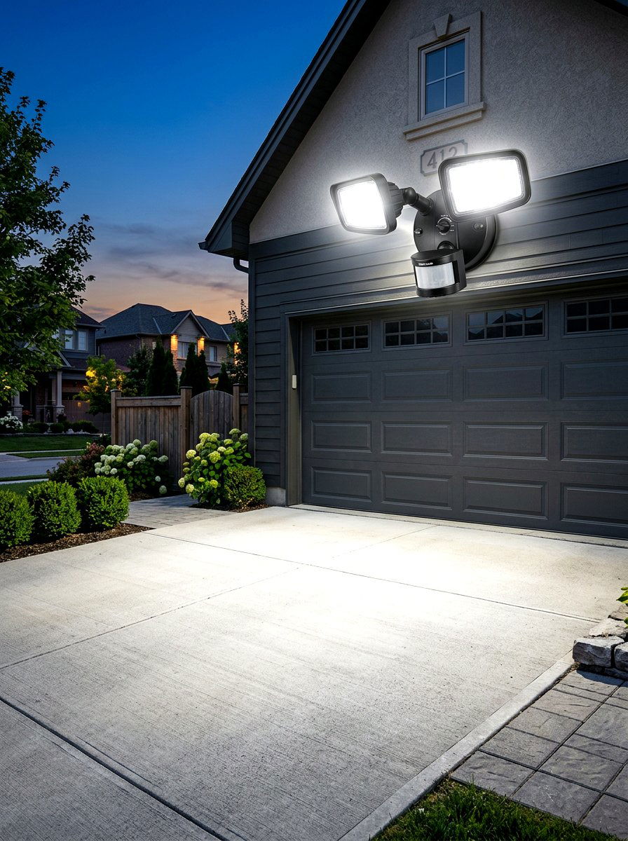 Motion sensor security light - 30 landscape lighting ideas