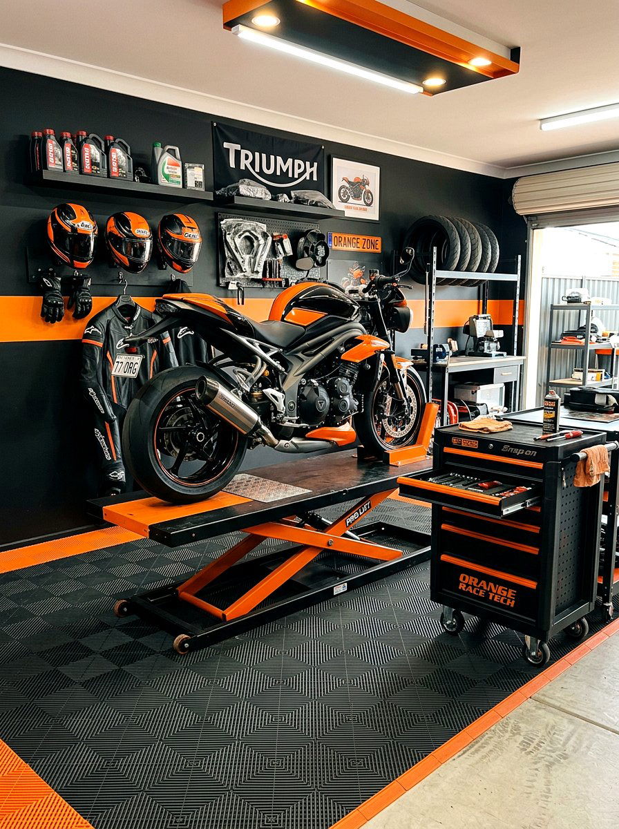 Motorbike Garage Storage - 30 garage makeover ideas