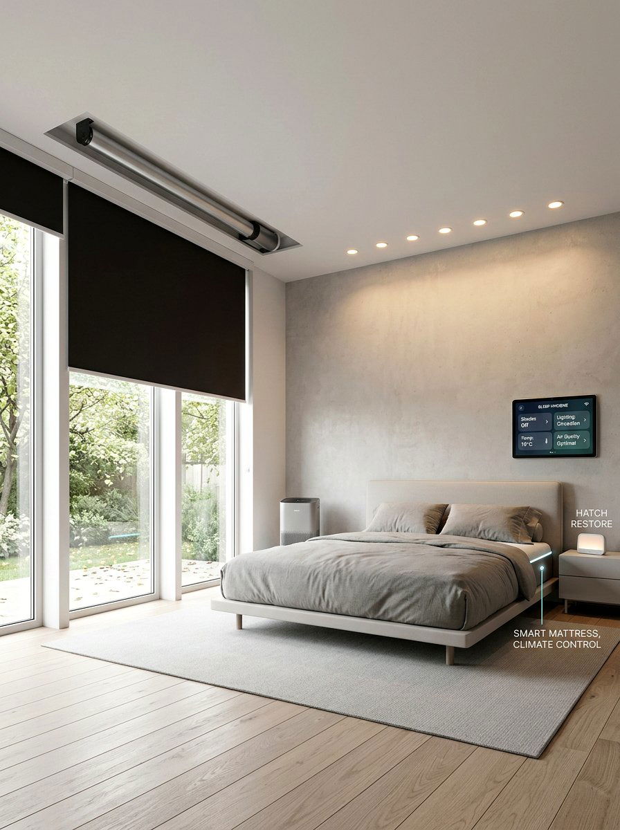 Motorized Blackout Window Shade - 30 invisible wellness home ideas