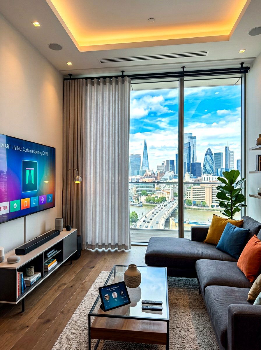 Motorized Curtain Rod - 30 curtain rod styling ideas