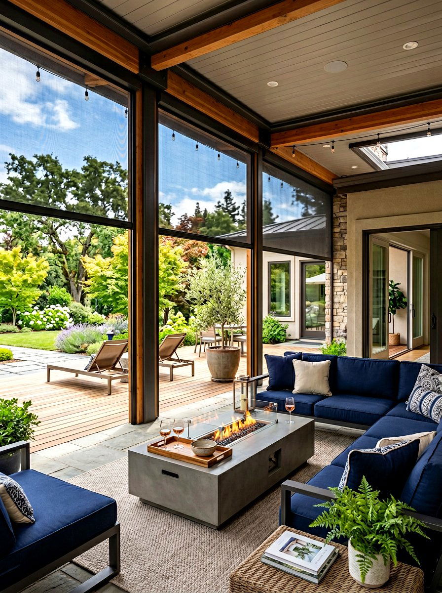 Motorized Retractable Screened Patio - 30 screened patio enclosure ideas