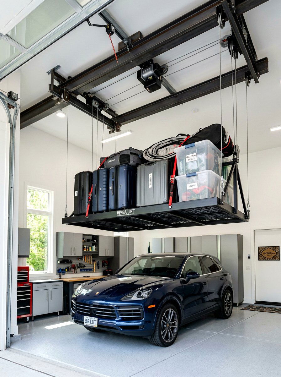 Motorized Storage Lift - 30 garage storage ideas