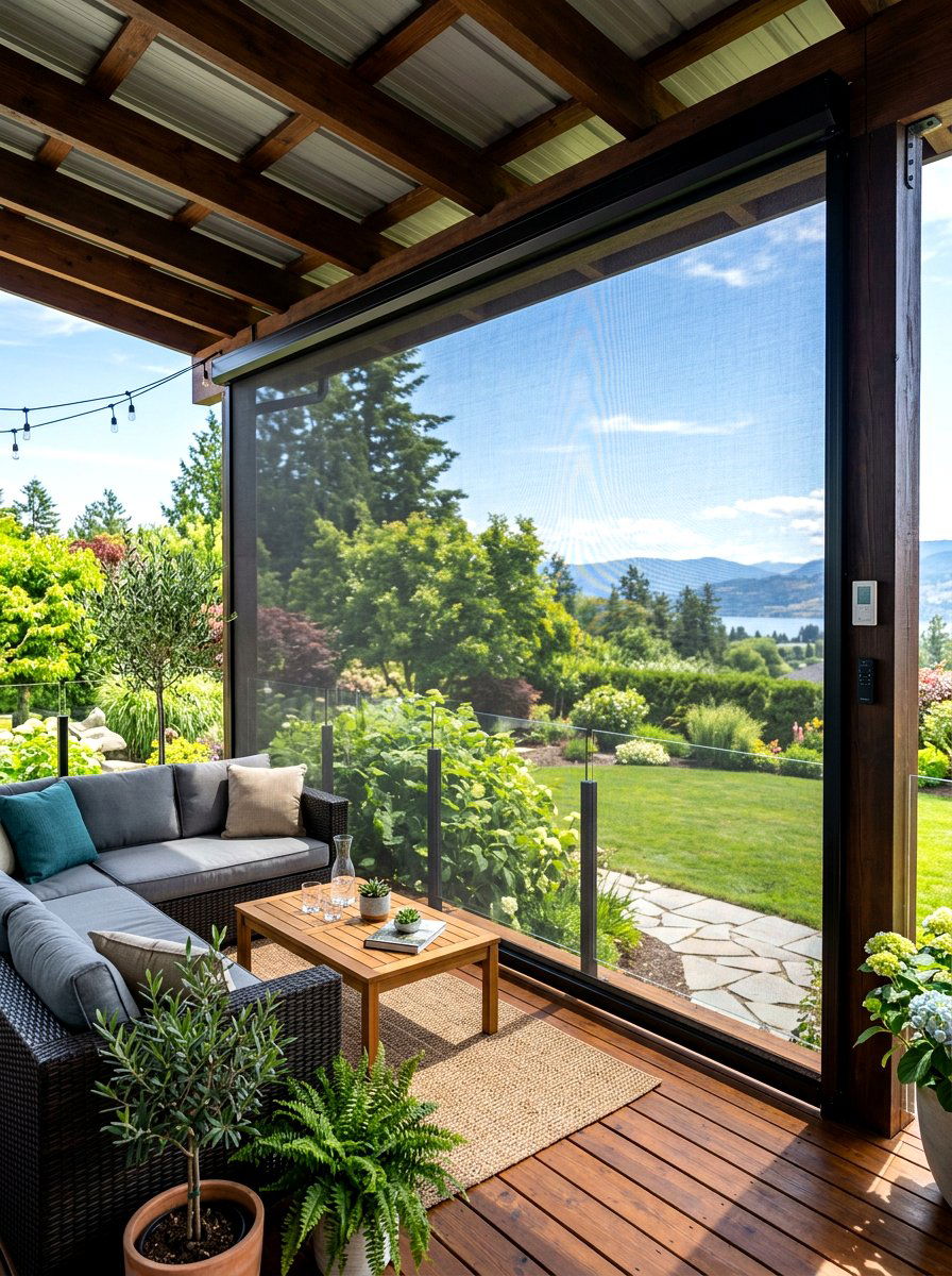 Motorized deck screens - 30 deck shade ideas