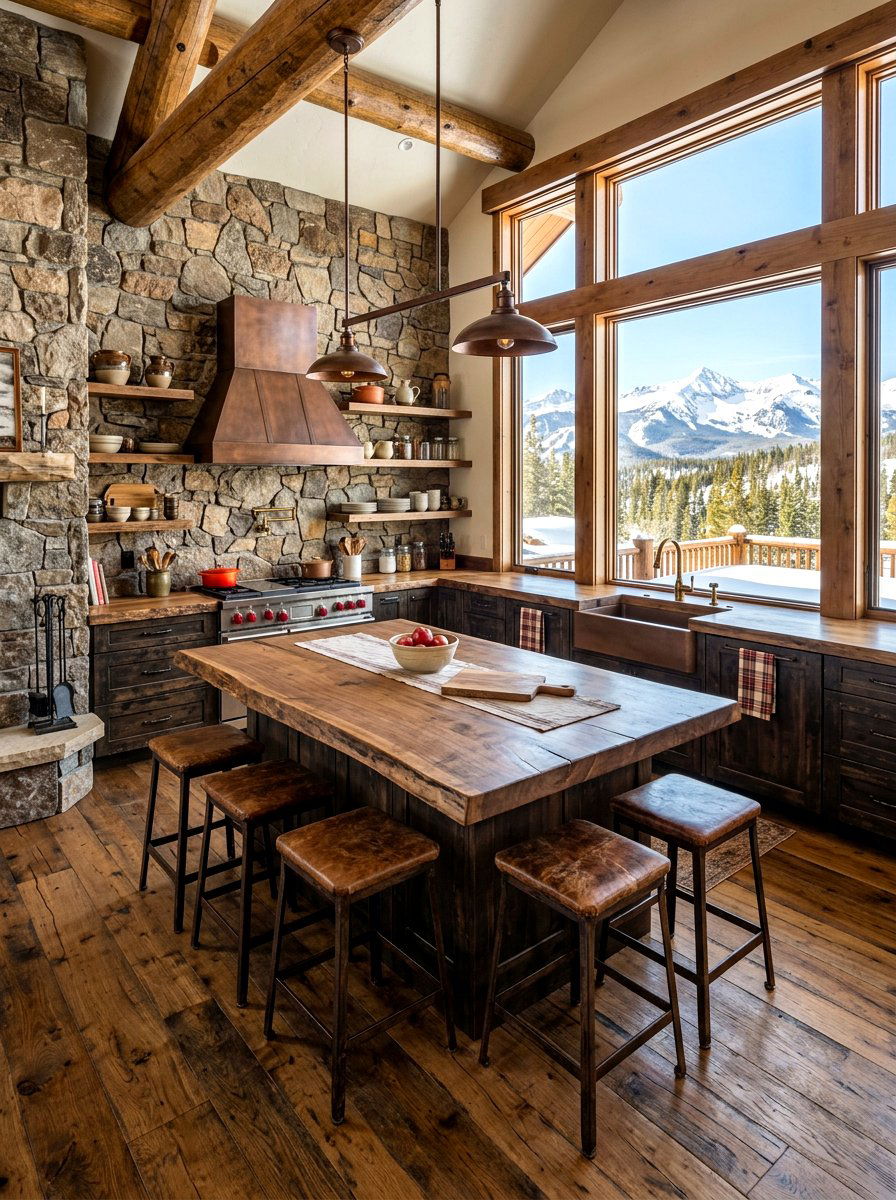 Mountain Home Rustic Kitchen - 30 modern rustic kitchen ideas