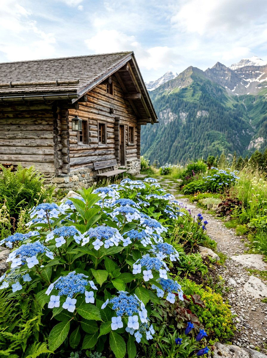 Mountain Hydrangea - 30 hydrangea foundation planting ideas