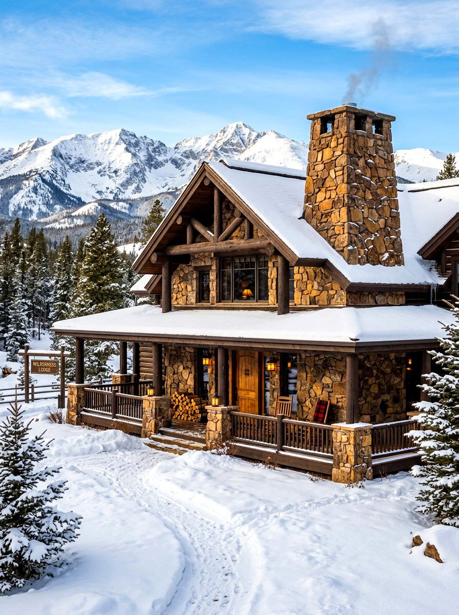 Mountain Lodge Stone - 30 stone house exterior ideas