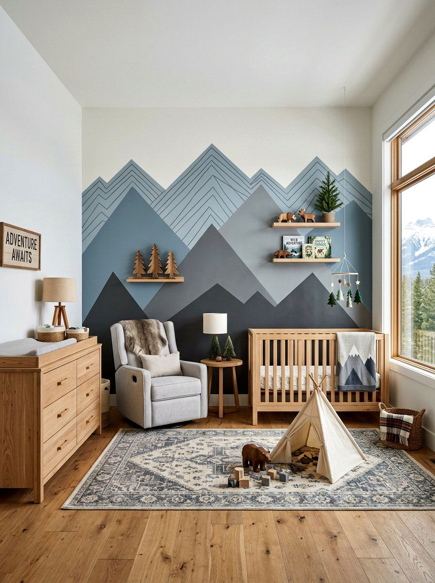Mountain Nursery - 30 viral nursery ideas