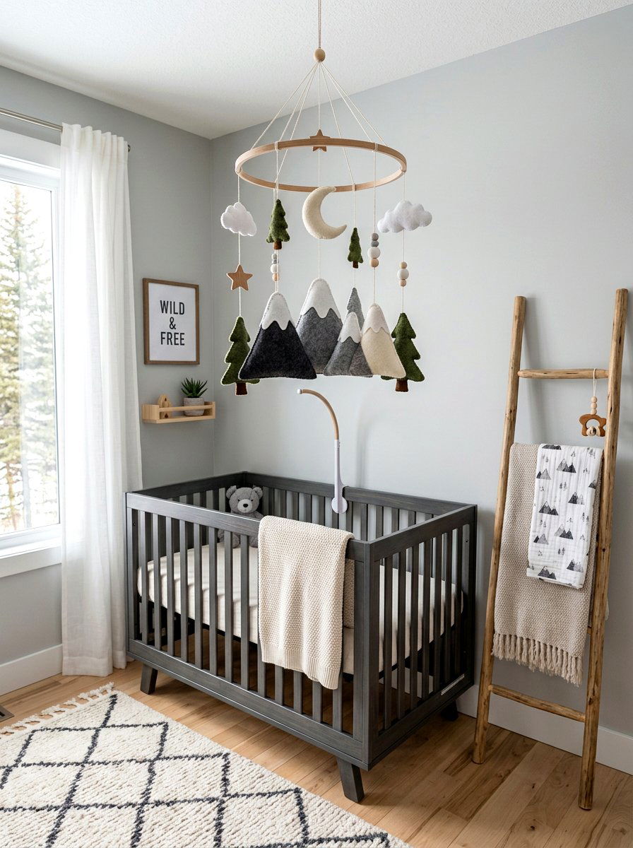 Mountain Nursery Mobile - 30 mobile decor nursery ideas