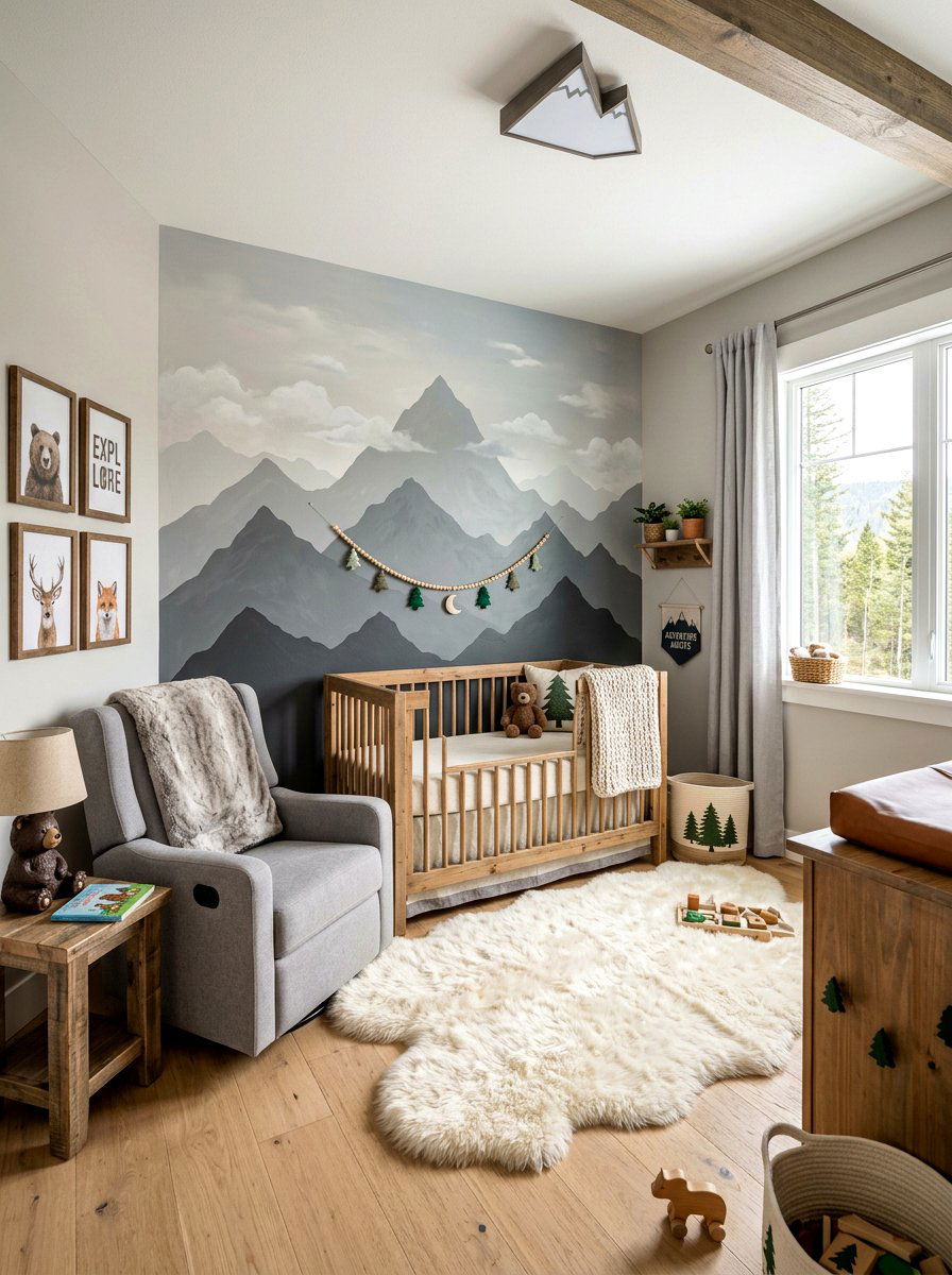 Mountain Theme Nursery - 30 gender neutral baby room ideas