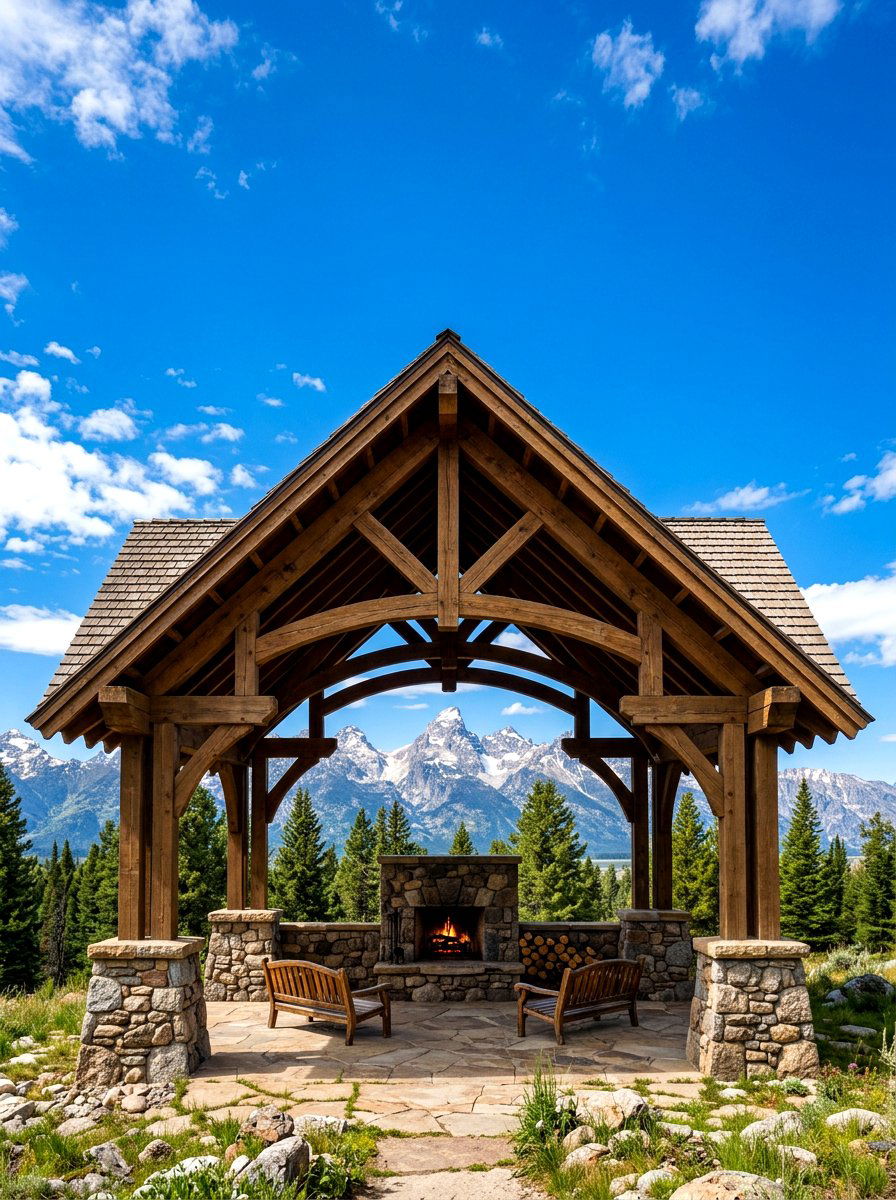 Mountain View Pavilion - 30 rustic pavilion ideas