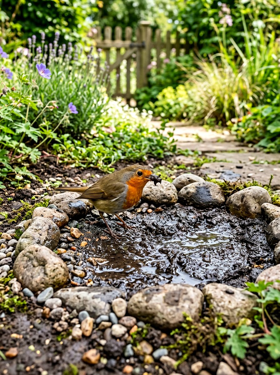 Mud Puddle Station - 30 bird friendly backyard ideas