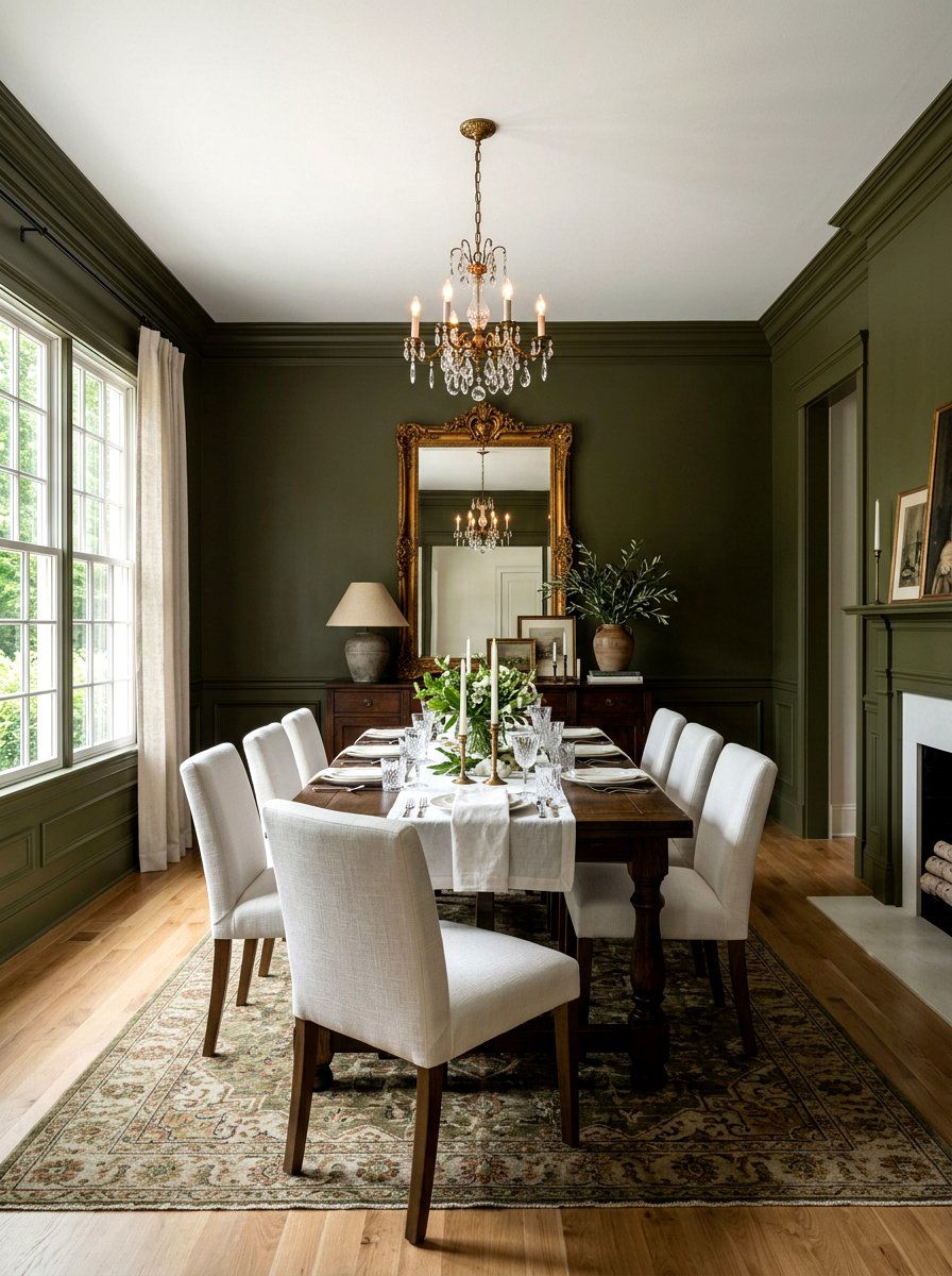 Muddy Olive Paint Palette - 30 French country dining room decor ideas
