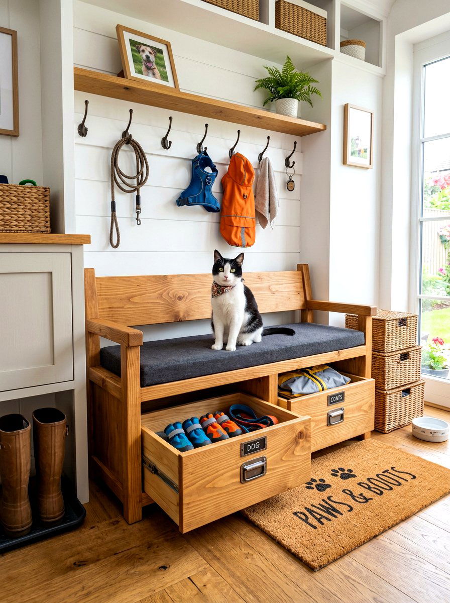 Mudroom Bench For Dogs - 30 entryway pet station ideas