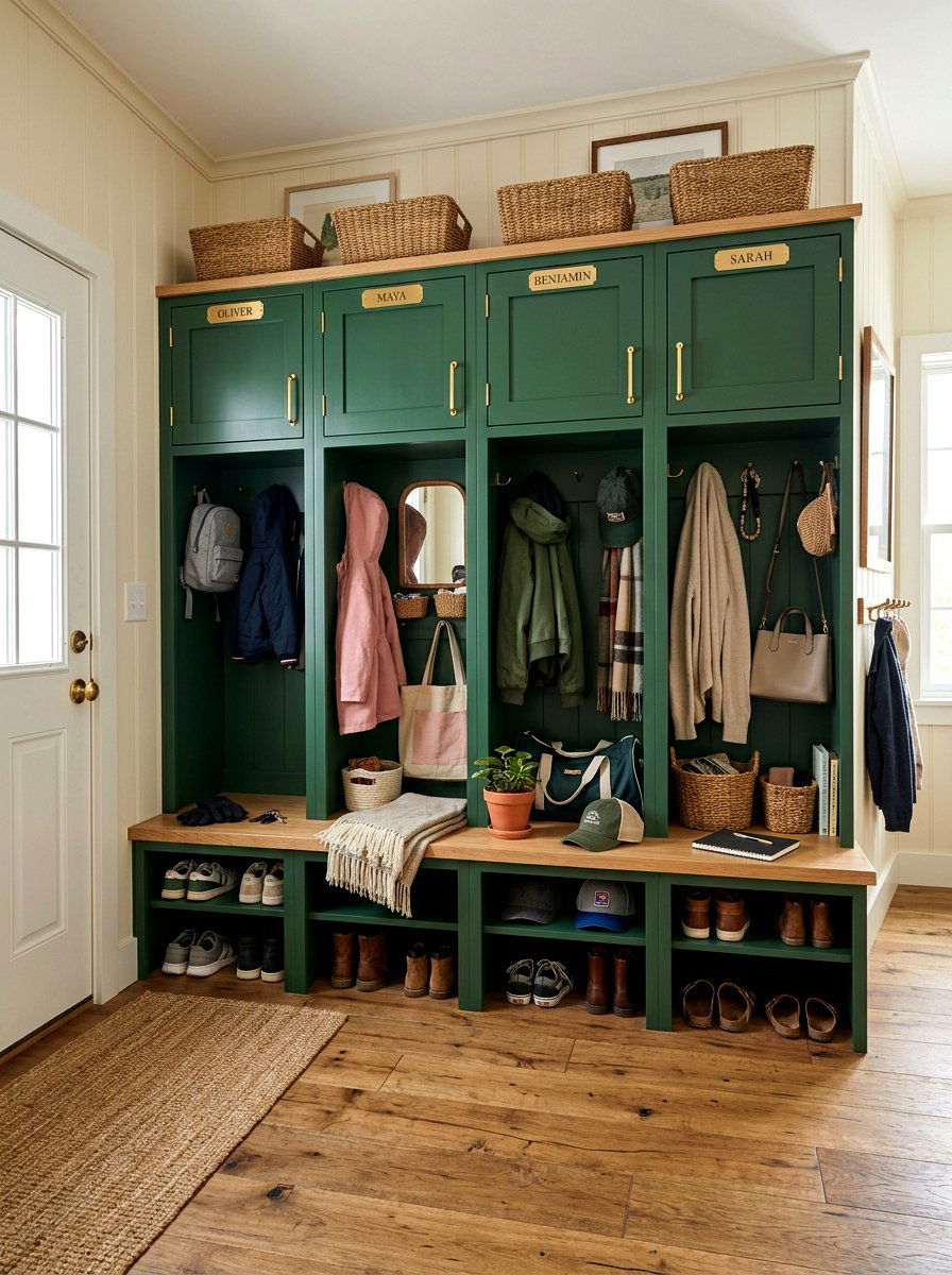 Mudroom Bench Locker System - 30 mudroom drop zone bench ideas