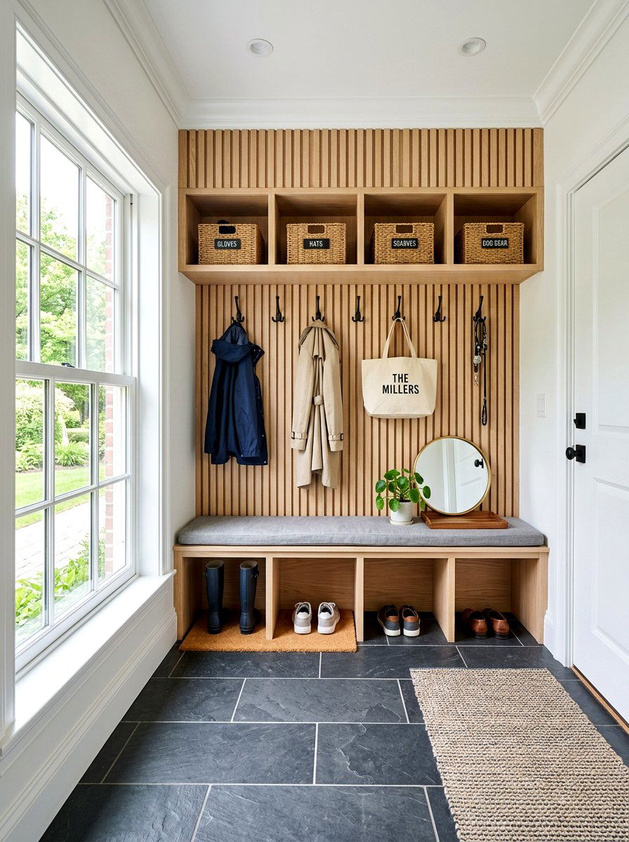 Mudroom Bench Paneling - 30 half wall paneling ideas