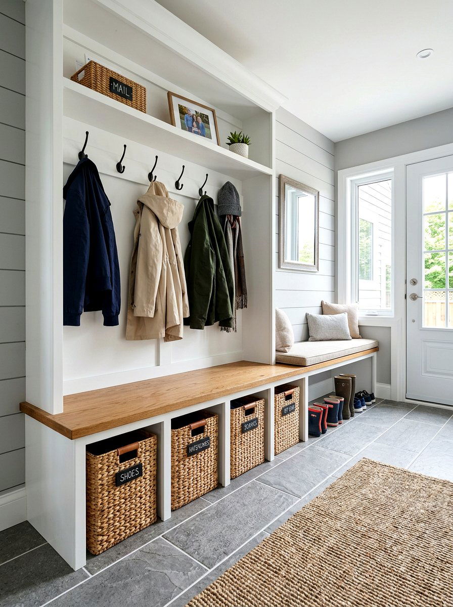 Mudroom Bench With Cubbies - 30 front hallway decor ideas
