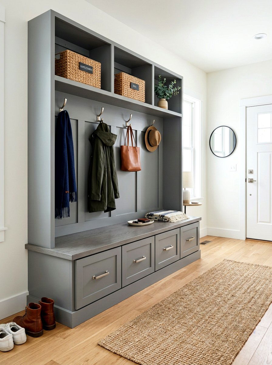 Mudroom Bench With Drawers - 30 mudroom drop zone bench ideas
