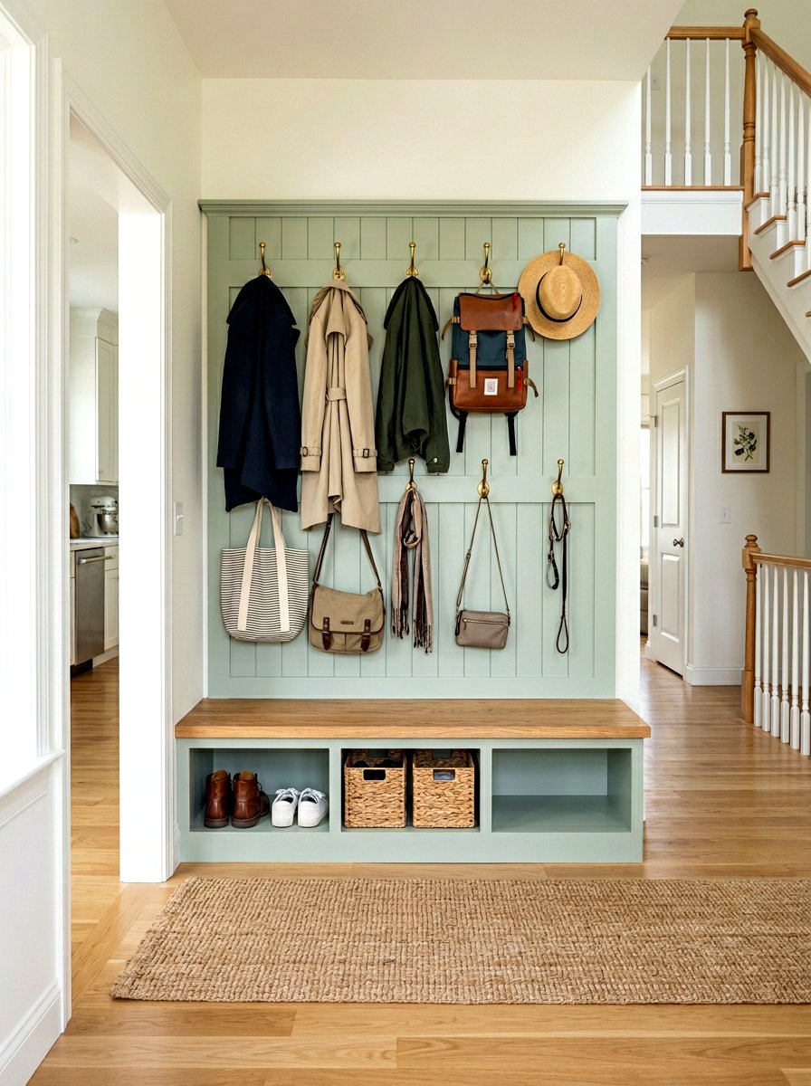 Mudroom Bench With Hooks - 30 mudroom drop zone bench ideas