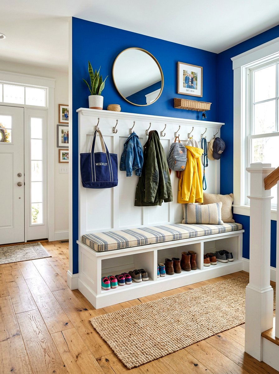 Mudroom Bench With Hooks - 30 entry closet mudroom ideas