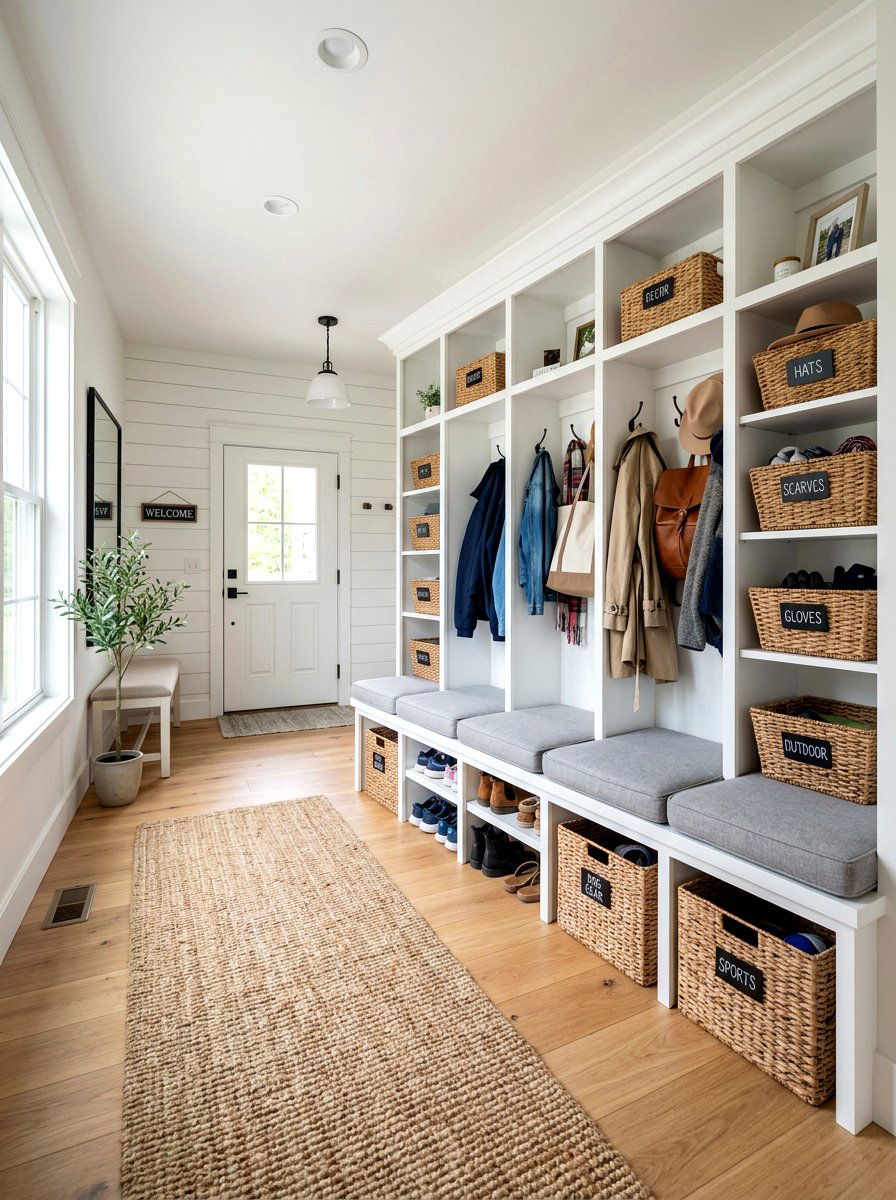 Mudroom Built In Cubbies - 30 farmhouse mudroom ideas