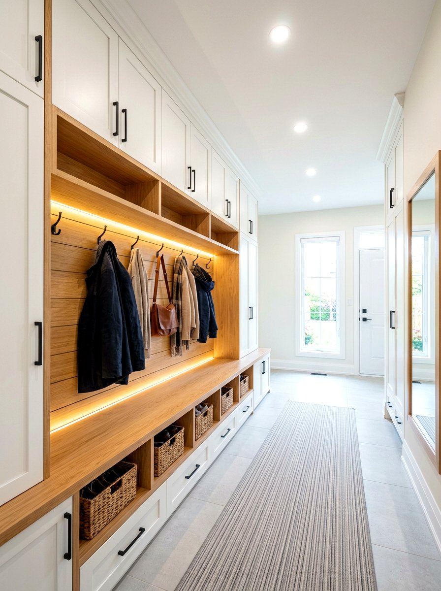 Mudroom Built In Lighting - 30 mudroom storage ideas