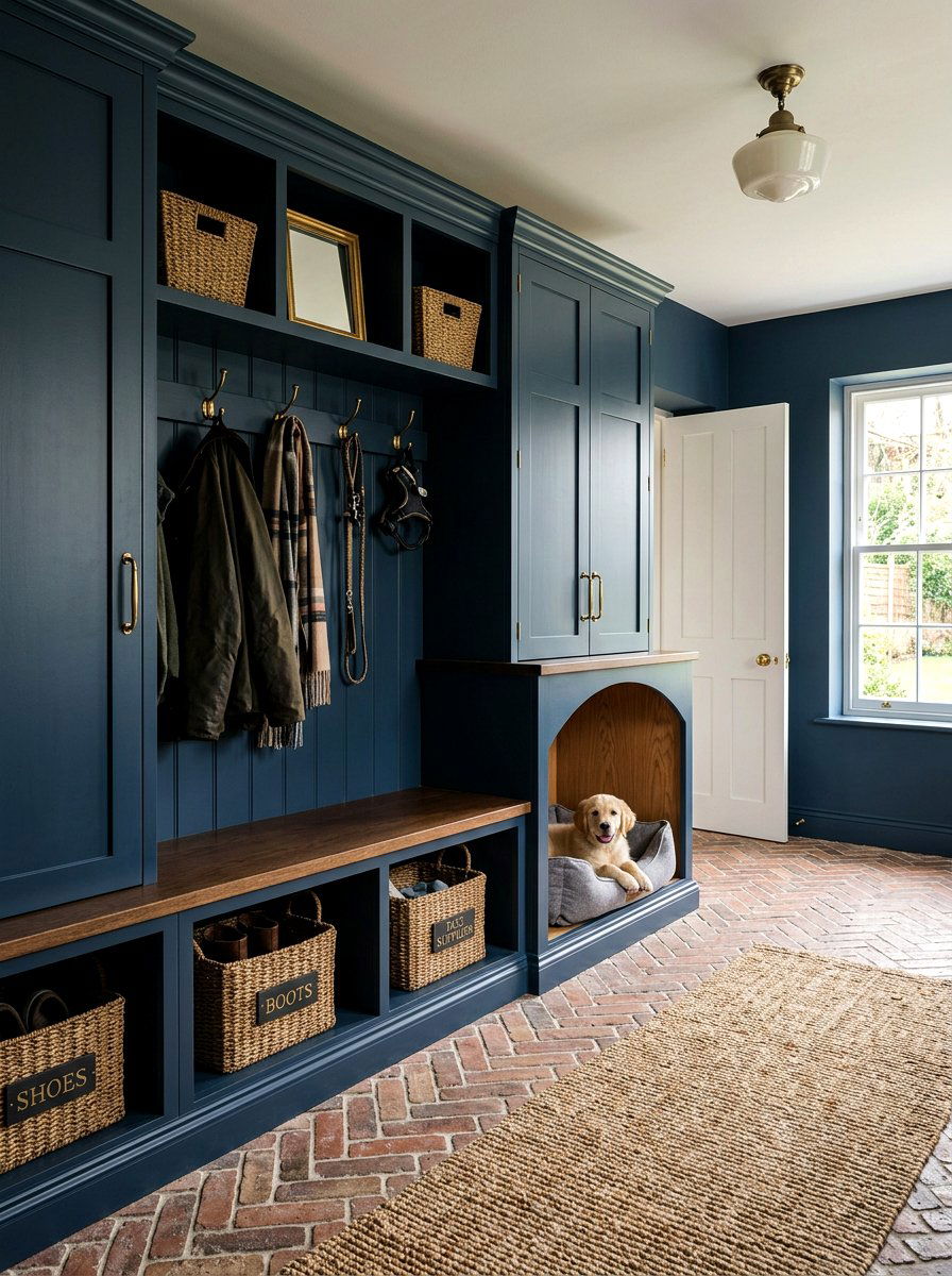 Mudroom Cabinet Dog Bed - 30 built in dog nook ideas