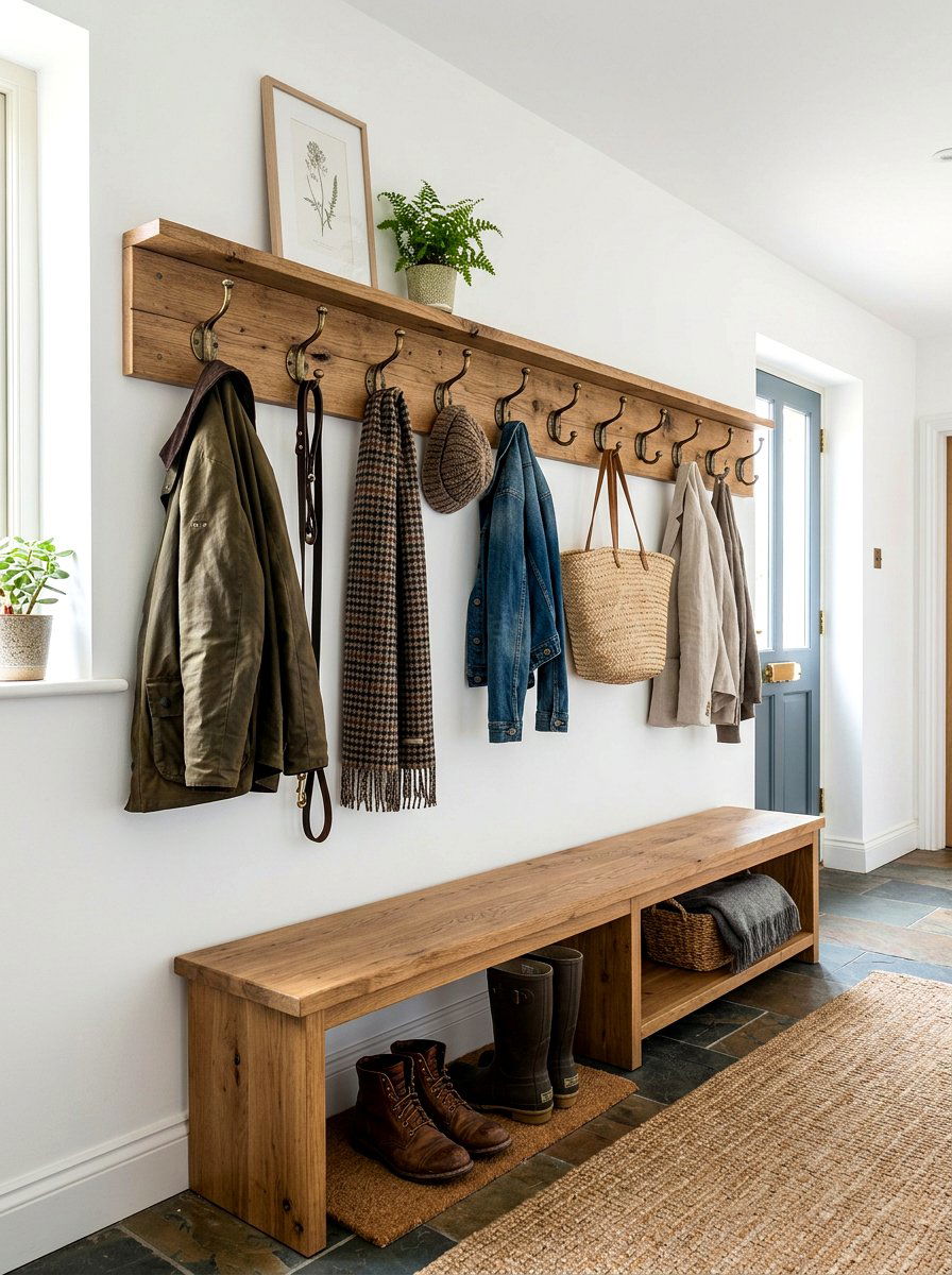 Mudroom Coat Hooks - 30 mudroom ideas