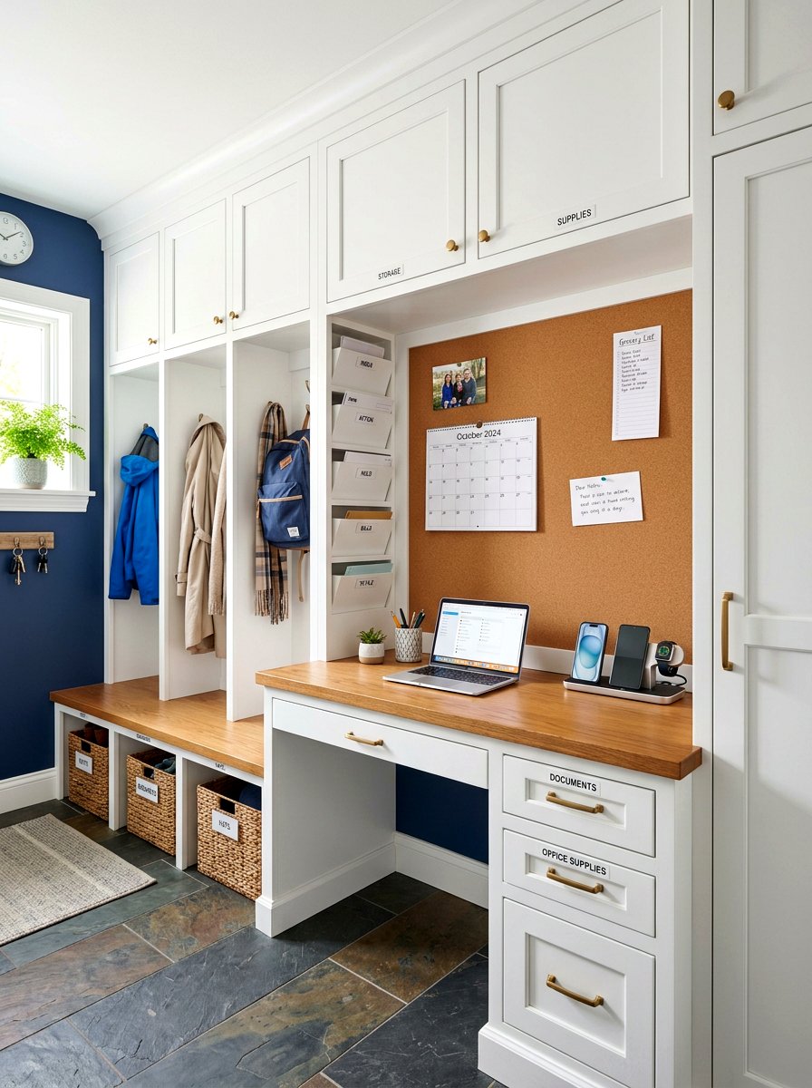 Mudroom Command Center - 30 mudroom storage ideas