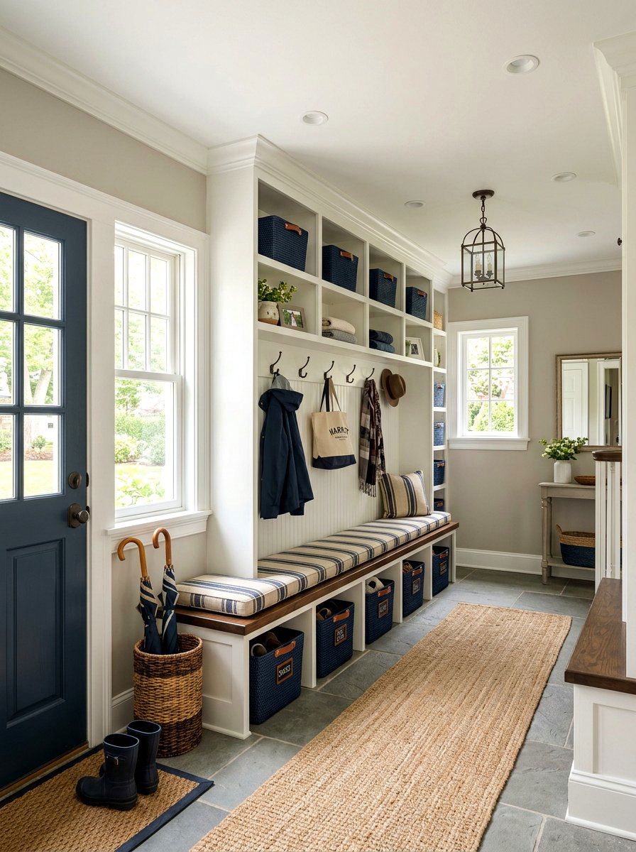 Mudroom Cubby Basket - 30 basket storage ideas