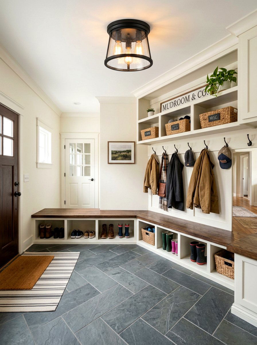 Mudroom Dimmable Semi Flush Mount - 30 dimmable lighting ideas