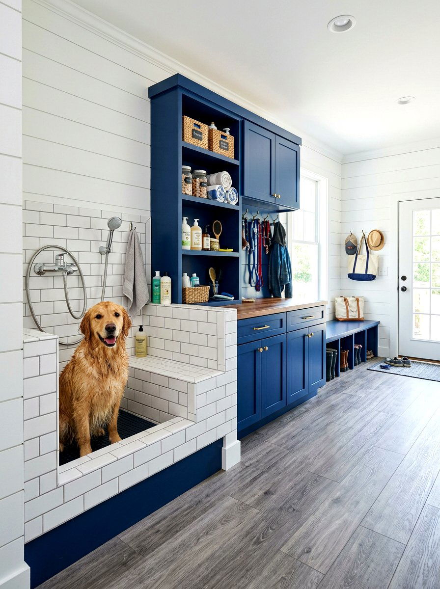 Mudroom Dog Wash - 30 mudroom aesthetic ideas