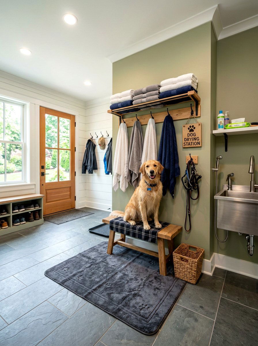 Mudroom Drying Station For Dogs - 30 pet friendly mudroom ideas