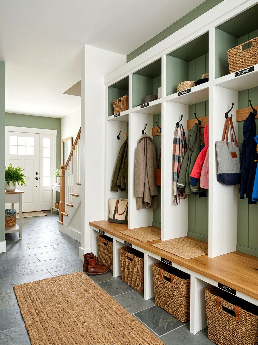 Mudroom Entryway Locker - 30 built in wall unit ideas