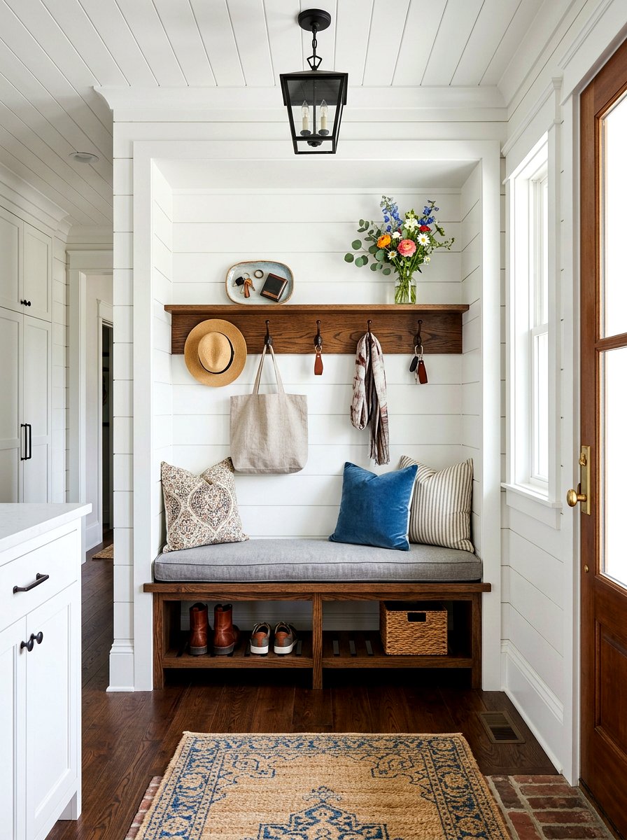Mudroom Entryway Niche - 30 niche shelf styling ideas