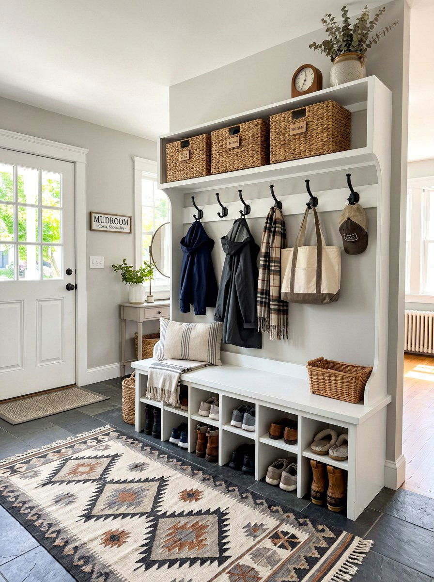 Mudroom Entryway Setup - 30 spring reset home ideas