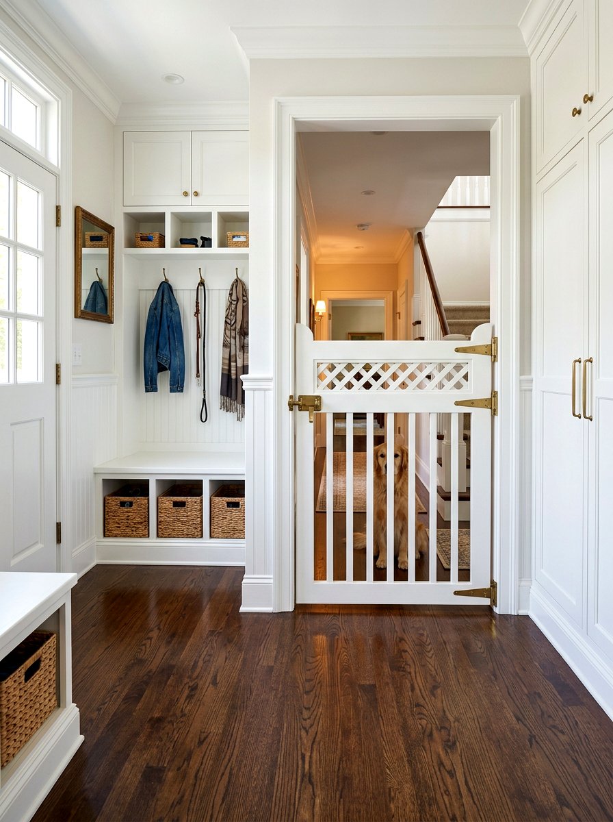 Mudroom Gate For Pets - 30 pet friendly mudroom ideas