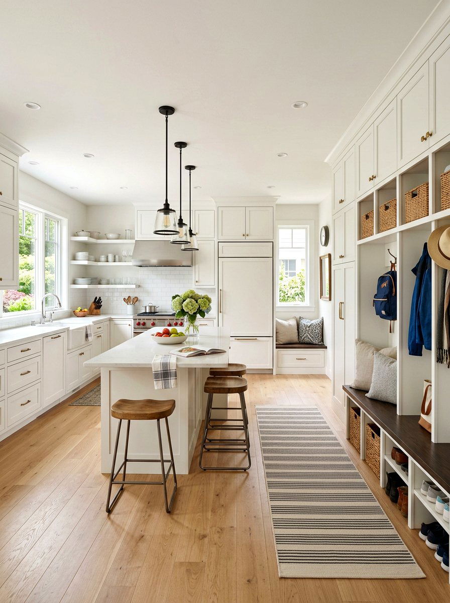 Mudroom Kitchen Combo - 30 farmhouse kitchen ideas